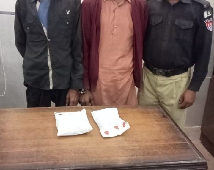 منشیات فروشی میں ملوث 2 ملزمان گرفتار